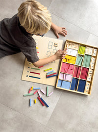 Montessori leseni matematični set – učne palčke in števila za učenje matematike