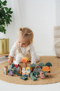 Leseni gradniki dinozavri – 50 delni set Dino