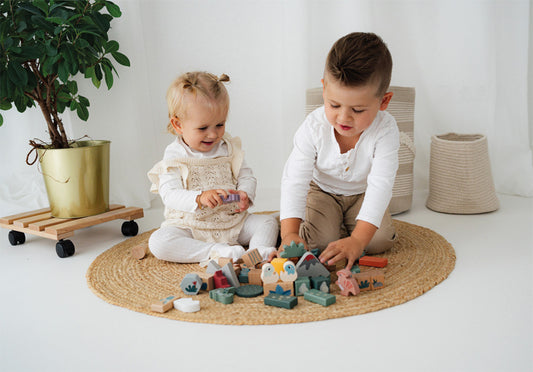 Leseni gradniki dinozavri – 50 delni set Dino
