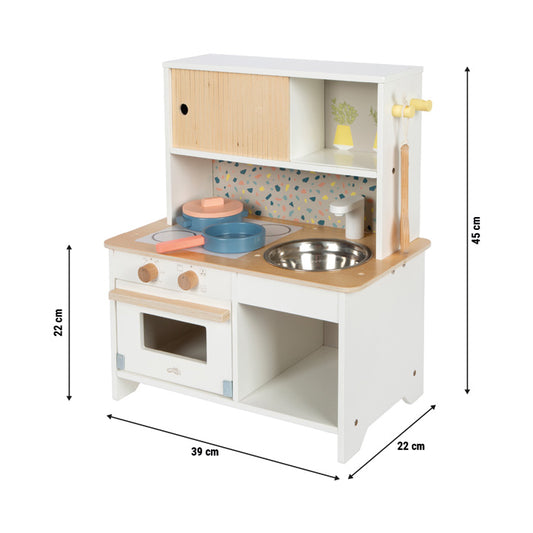 Terrazzo Mini - Kompaktna lesena kuhinja za male kuharje