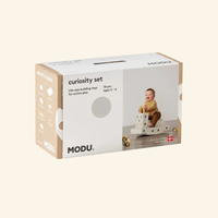 MODU Curiosity komplet za gradnjo in gibanje – ustvarjalni gradbeni set za otroke (Medeno rumena)