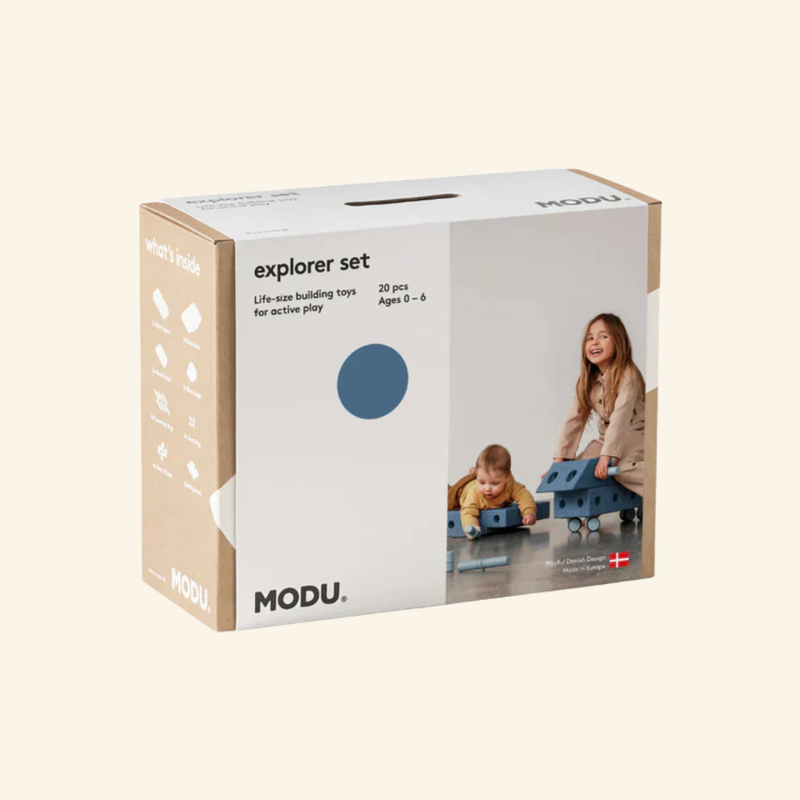 MODU Explorer gradbeni komplet za otroke – set za gibanje, ravnotežje in aktivno igro (Temno modra)