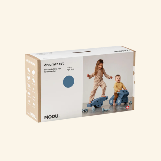 MODU Dreamer gradbeni komplet za otroke – velik set za ustvarjalno in aktivno igro (Temno modra)