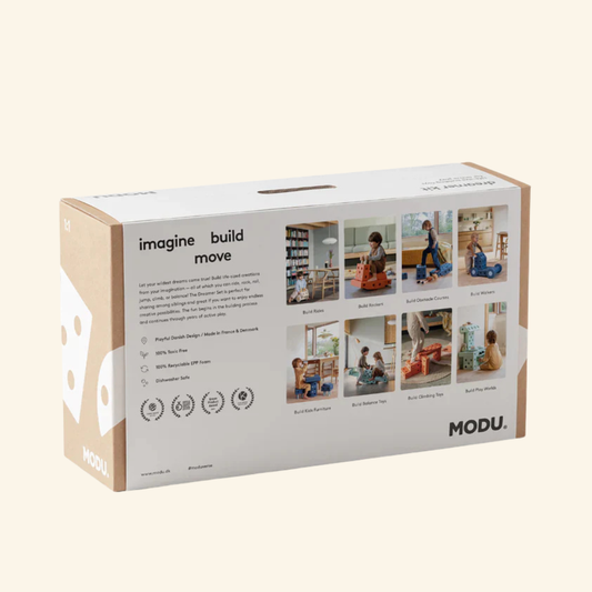 MODU Dreamer gradbeni komplet za otroke – velik set za ustvarjalno in aktivno igro (Temno modra)