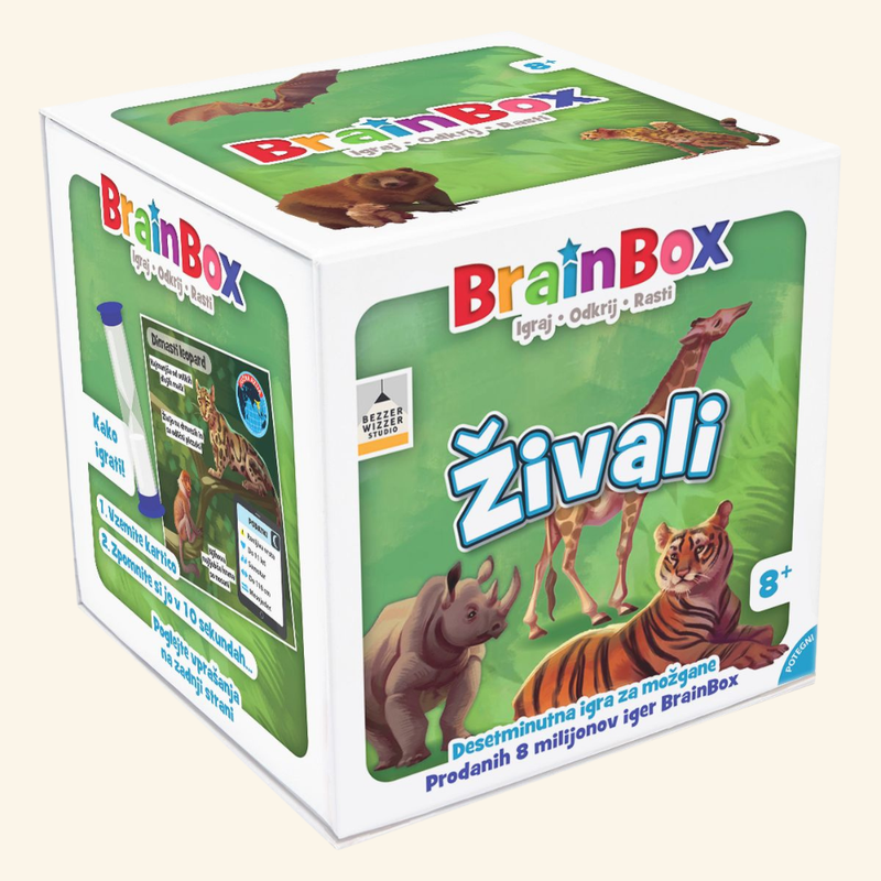 BrainBox Živali – Poučna spominska igra s kartami