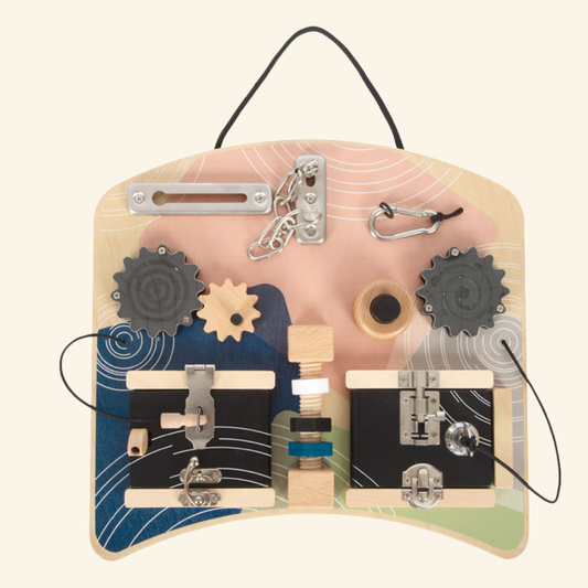 Montessori aktivnostna tabla s ključavnicami in zobniki