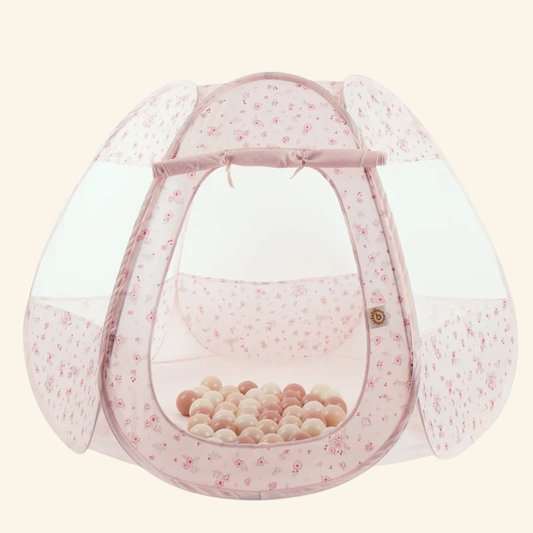 Otroški igralni šotor z žogicami Dreamy Flowers + 50 žogic GRATIS