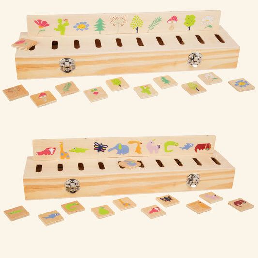 Montessori lesena igra razvrščanja barv in oblik "Educate"