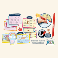 Lisciani Montessori piši-briši komplet za učenje pisanja (+ ergonomsko pisalo)