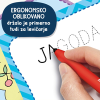 Lisciani Montessori piši-briši komplet za učenje pisanja (+ ergonomsko pisalo)