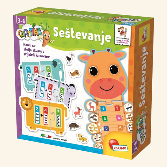 Lisciani seštevanje – Poučna igra za učenje števil in računanja