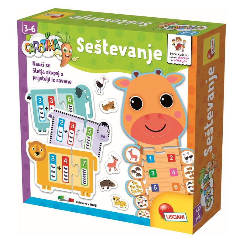 Lisciani seštevanje – Poučna igra za učenje števil in računanja